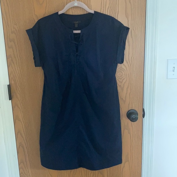J Crew Lace Up Front Dress - Picture 1 of 5